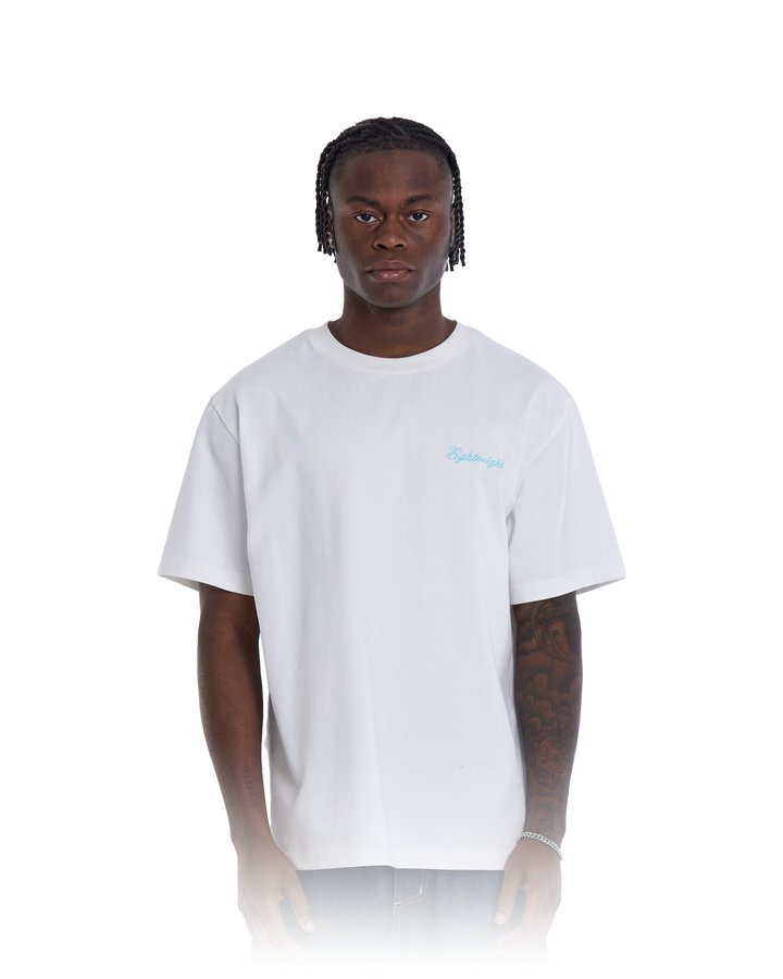 ESSENTIALS T-SHIRT WHITE/BLUE